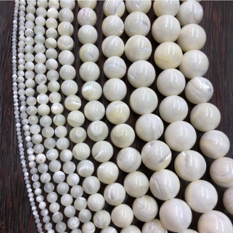 马蹄螺圆珠-白色2