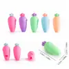 Silbato de plástico infantil transfronterizo, forma creativa de rábano lindo, huevo giratorio, regalo, dulces, juguetes de sonido, venta al por mayor