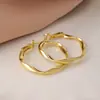 Brincos Transfronteiriços para Mulheres, Luxo Leve, Design de Ponta, Estilo de Nicho, Argolas Exageradas para Rostos Quadrados e Redondos, Círculos Grandes Lisos