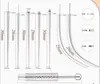 Acero Inoxidable 316 Aguja Guía Rosca Interna y Externa Pasador Guía Varilla Orejera Perforada Piercing de Labio Piercing de Lengua Herramienta Auxiliar DIY