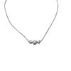 Collar de bolas cepilladas de plata esterlina S925 de Suchuang para mujer, diseño simple, cadena de clavícula de lujo con luz esmerilada y estilo frío.