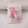 2 Piezas Lindo Gatito Cachorro Pinza para el Cabello Traje Niña Dulce Tenedor Cuchara Flequillo Combinable Dibujos Animados Tocado