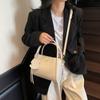 Bolsa de mão tipo balde com sensação de luxo, nova moda primavera 2025, bolsa de ombro simples e versátil, tendência, bolsa carteiro casual