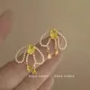 Brincos de Peixe Koi Sonhadores para Ano Novo, Boa Sorte, Alta Qualidade, Imitação de Calcedônia, para Mulheres - Luxo Leve, Estilo Único, Novo Estilo Chinês