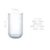 Taza de Agua con Rayas Verticales Ins Taza de Helado Taza con Asa de Vidrio de Fondo Grueso Recto Taza de Agua de Vidrio Japonesa Taza para Café Cold Brew Latte