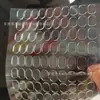 Pegatinas Redondas Transparentes con Pestañas Desprendibles, Fáciles de Quitar, Alta Adhesión, Sin Residuos, Doble Cara, Rectangulares con Pestañas en Forma de Oreja