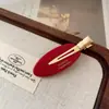 Pinza para el pelo de cuadros ovalada sin costuras, linda y elegante, Pinza para el pelo de niña moderna y de alta gama, Pinza de pico de pato