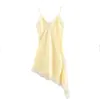 Comercio Exterior Transfronterizo 2025 Ropa Femenina Estilo Europeo y Americano Moda Elegante Sexy Encaje Vestido Asimétrico
