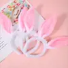 Tiara com orelhas de coelho de pelúcia brilhantes e fofas, tiara com luzes piscantes, presilha de cabelo com luzes, adereços para shows, brinquedos no atacado.