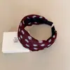 Diadema Retro Rayada con Lunares Grandes y Ala Ancha, Estilo Japonés y Coreano, Adecuada para Salidas Diarias, Lavado de Cara, Maquillaje y Peinado
