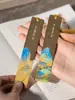 Qianli Jiangshan Marcador de Libros de Cobre Metálico Estilo Chino Clásico Estudiante de Primaria Cultural y Creativo Estilo Nacional Estilo Antiguo Caja de Regalo Regalo