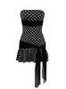 Nuevo producto transfronterizo: Moda primavera/verano estilo europeo y americano, simple y sexy, elegante vestido sin tirantes con cintas y minifalda ajustada al cuerpo