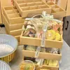 Caixa Organizadora para Panela Quente com Nove Compartimentos, Caixa para Preparo de Chá com Compartimentos, Caixa de Embalagem para Bandeja de Frutas, Caixa de Refeição com Acompanhamentos para Churrasco, Caixa para Levar