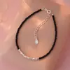 Pulseira de Prata 999 Ágata Ganjia para Pés Pulseira de Casal Temperamento Simples Moda Única Arte Pulseira para Presentear