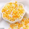 3-8mm ABS Iridescente Perfurado Pérola Artificial Redonda Contas Soltas Artesanal DIY Acessórios Macaron Caixa de Maquiagem Enchimento de Contas