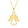 Collar de Ángel de Acero Inoxidable al Vacío Europeo y Americano Chapado en Oro de 18K Accesorios de Joyería DIY Cadena de Clavícula Nicho de Lujo Ligero