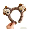 Laço de Pelúcia Fofo Headband de Pelúcia Desenho Animado Novo Estilo Popular 2025 Para Lavar o Rosto e Aplicar Máscara Acessório de Cabelo