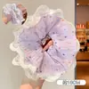 Scrunchie com vibe feminina, elástico de cabelo coreano fofo, acessório de cabelo estilo preguiçoso oversized, faixa de cabelo para coque