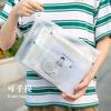 Bolsa de plástico transparente tridimensional para documentos de oficina, tamaño A4, de gran capacidad, para exámenes de estudiantes.