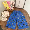 [Algodón de 60 Hilos] Ropa Infantil Coreana Pantalones Antimosquitos para Niños 2025 Nuevos Pantalones de Caminar con Estampado Digital de Verano para Niños y Niñas