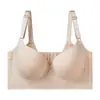 Ropa Interior Sexy Sin Costuras Brillante de Talla Grande Transfronteriza para Mujer Sujetador Push-Up que Recoge el Pecho Anti-Caída con Aros Sujetador de Escote Profundo