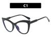 Óculos de Armação Plana Estilo Gatinho com Armações Personalizadas Color-Blocking Novo Modelo 2024 Anti-Luz Azul Podem Ser Equipados com Lentes de Grau para Mulheres Armações de Óculos Estilo Europeu e Americano