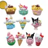 Lindo postre brillante Sanrio pegamento de crema para manualidades funda para teléfono móvil pasador de pelo para coche eléctrico accesorios de joyería de resina al por mayor