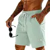 Verão 2026 Novo Comércio Exterior Amazon Shorts Esportivos Casuais Cordão Bolso Cor Sólida Respirável Shorts de Comprimento Médio
