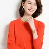 Suéter de Color Sólido para Primavera y Otoño, Nuevo Estilo Coreano Casual, Cuello Redondo, Holgado, Talla Grande, Camiseta de Punto para Mujer, Jersey, Venta al por Mayor