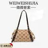 Bolso de axila de nicho súper popular para mujer, nuevo bolso de hombro de lunares retro de moda 2026, bolso tote casual para el trabajo, moderno