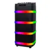 Promoção de Presente Caixa de Som para Festa Dupla de 8 Polegadas 60W Áudio Bluetooth Exterior Ktv Karaoke Cantar Dança de Rua Rgb