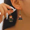 Pendientes de Navidad Europeos y Americanos Originales Lindos Animales Navideños Serie Festiva Extraña Pendientes Personalizados Pendientes de Dibujos Animados para Mujer