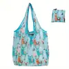 Bolsa de Compras Plegable, Nueva de Gran Capacidad, Bolsa Plegable Ecológica en Stock, Bolsa de Tote de Almacenamiento Plegable Portátil Impresa Creativa