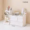 Caixa de armazenamento, gaveta de mesa, transparente e empilhável, um organizador indispensável para cadernos e material de escritório de estudantes, perfeito para organizar itens na sua mesa