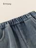 Bangxuan Roupas Infantis Inverno Novo Calças Infantis Calças Quentes Forradas com Fleece Engrossadas Calças Retas para Bebê Menina Jeans para Meninas