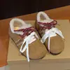 Zapatos Peludos Retro de Suela Blanda Zapatos Birkenstock para Mujer Nuevo Estilo Otoño e Invierno 2026 Forrados de Felpa Cálidos con Cordones Zapatos de Entrenamiento Alemanes Zapatos de Algodón para Mujer