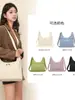 Bolsa de Ombro Feminina, Bolsa Transversal Casual Leve de Nylon Transfronteiriça, Bolsa Tote Versátil de Grande Capacidade, Bolsa de Lona Vermelha
