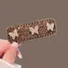 Pinza para el Cabello de Lujo Ligero Ultra Brillante con Diamantes Completos en Forma de Gota de Agua para Mujer, Pinza Lateral con Sensación de Alta Gama, Pinza para el Flequillo, Pinza Lateral Brillante y Exquisita
