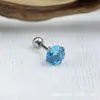 Pendientes de Bola de Aleación de Titanio Astmf-136 con Rosca Externa y Circonita Pendientes de Titanio G23 con Rosca Interna y Circonita Joyería Cabeza