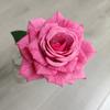 Flor artificial única rosa mocha transfronteiriça rosa quente flor falsa decoração de mesa flor de seda grande rosa atacado
