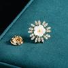 Série de Novos Produtos Agulha de Broche Estilo Coreano Moda Elegante Versátil Zircônia Pequena Flor de Gola Borboleta Formato Broche Acessórios