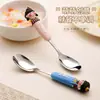 Acero Inoxidable 316L Engrosado Seleccionado Cuidadosamente Mango de Silicona Cuchara para Sopa Hogareña Cuchara para Comer Niños y Niñas Cuchara para Suplemento Alimentario de Bebé