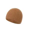 Gorro de Punto de Borde Recto de Moda, Versátil, Favorecedor para el Rostro, Elegante, Gorro de Punto de Invierno para Mujer, Cortavientos y Cálido