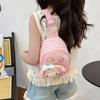 Bolsa de Pecho de Dibujos Animados Anime de Gama Alta para Niña Bolso de Hombro de Moda con Costuras para Salidas Nylon con Letras Bolsa de Pecho para Niños
