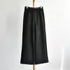 Calça de Lã e Seda Pregueada em SanfonaNova Inverno Feminina de Seda Lã Quente Solta de Pernas Largas Casual Longa