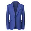 Comercio Electrónico Transfronterizo AliExpress Nuevo Estilo Traje de Hombre Ropa de Abrigo Talla Europea Solapa Simple Un Botón Traje Casual Individual para Hombre
