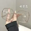 Novos Óculos de Sol de Verão Femininos de Alta Qualidade com Armação Grande Proteção UV Lentes Transparentes Mesmo Estilo Armação para Rosto Grande Emagrecimento Rack de Óculos Atacado