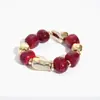 Pulsera elástica de acrílico con diseño geométrico irregular transfronteriza europea y americana, pulsera estilo ins coreano, joyería de diseño de nicho