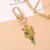Lanyard Metálico para Teléfono con Goteo de Aceite Estilo Bosque, Llavero para Unidad USB, Auriculares, Colgante de Flores en Maceta Antiperdida, Pequeño Regalo Creativo