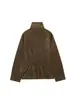 AliExpress mais vendido atacado de comércio exterior moda casual feminina europeia e americana trench coat de camurça sintética com cinto